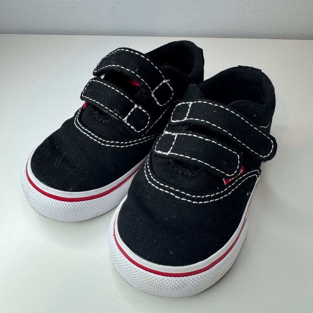 Toddler Red and Black Vans